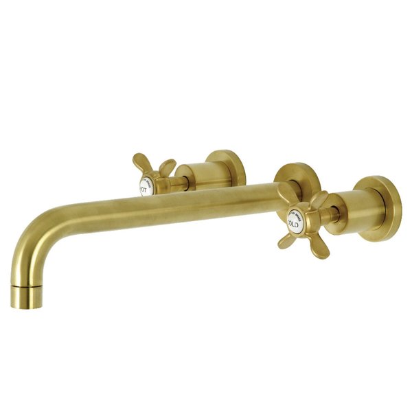 Kingston Brass KS8057BEX Wall Mount Tub Faucet, Brushed Brass KS8057BEX